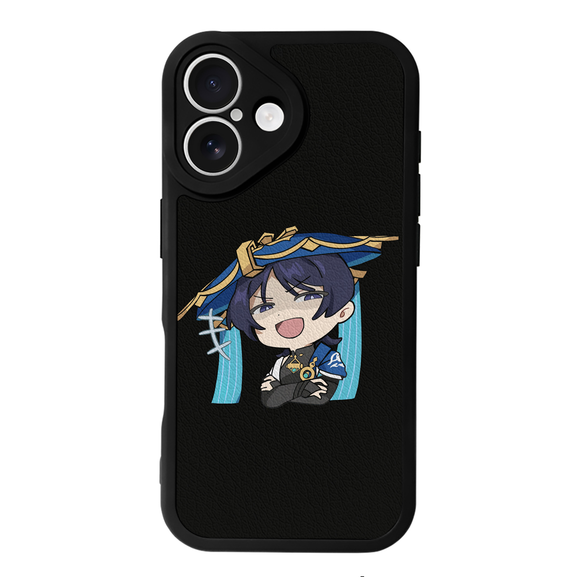 げんし神 さんペい genshin Sanpei 【iPhone 16シリーズ対応】シリコンスマホケース（レザー調） 材質：シリコン